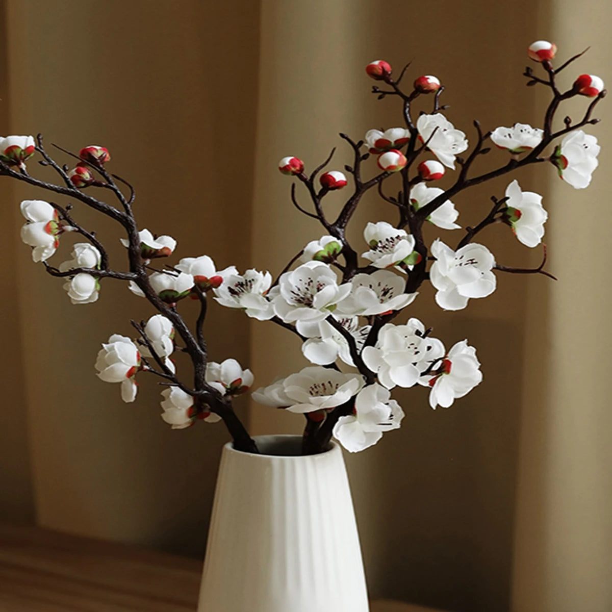 Silk Plum Blossom Branch Artificial Flowers | Wedding & Home Decor Artificial Flower Branch Babs