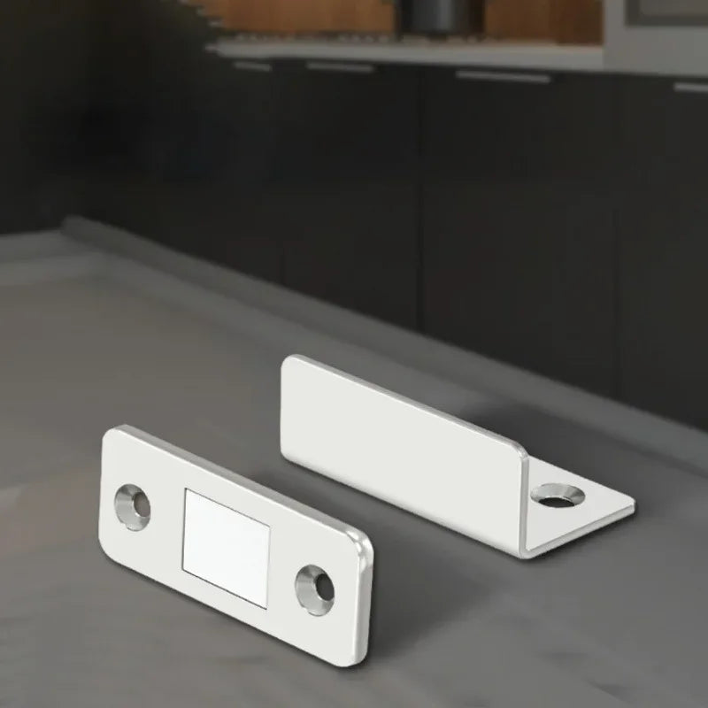 L-Shape No-Drill Magnetic Door Catch – Cabinet & Closet Latch Magnetic Door Catch Babs
