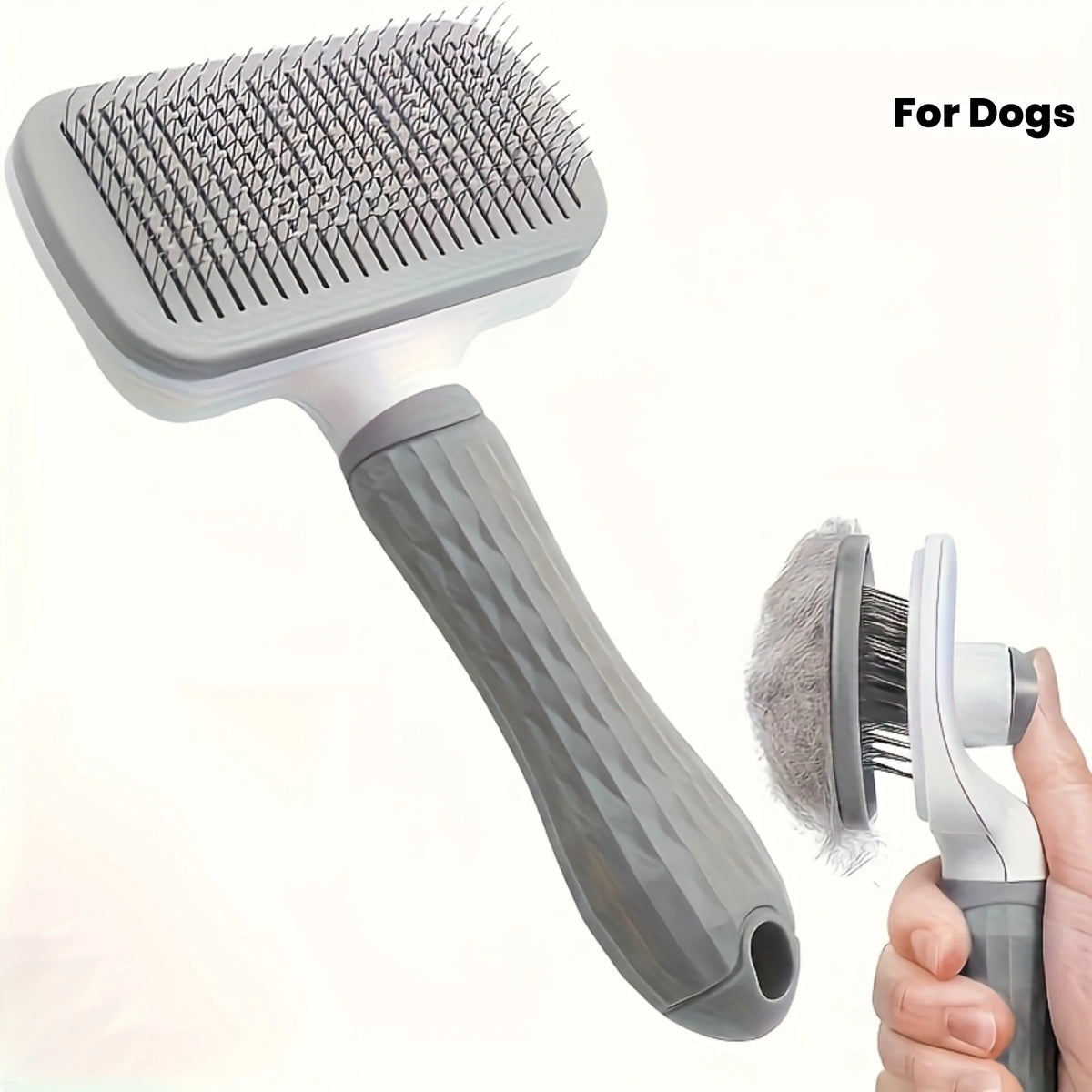 Pet Brush Easy-Clean Button | Detangling Dog Massage Comb Dog Grooming Brush Babs