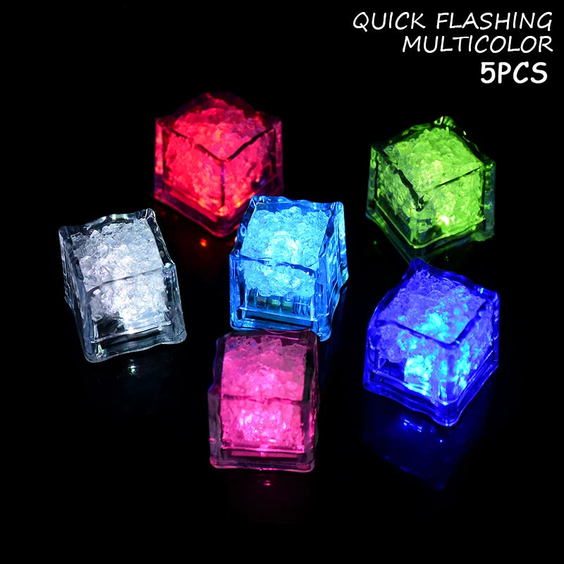 LED Glowing Ice Cubes Multicolor Flashing – Party & Bar Decor LED Party Decoration Babs Colorful fast flash 10pcs