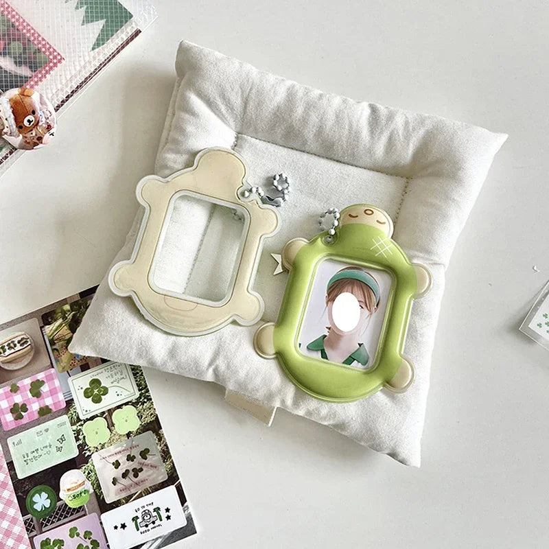 Kawaii Turtle PVC Kpop Photo Card Holder Pendant – 2 Inch Photo Card Holder Babs