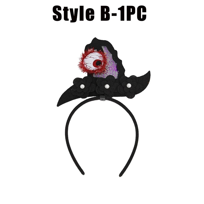 Halloween Spider Web Headband – Costume Hair Hoop Accessory Costume Headband Babs Style B-1PC