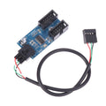 USB 9-Pin Motherboard Header Splitter 1 to 2 USB 2.0 Hub Cable USB Header Splitter Babs BK