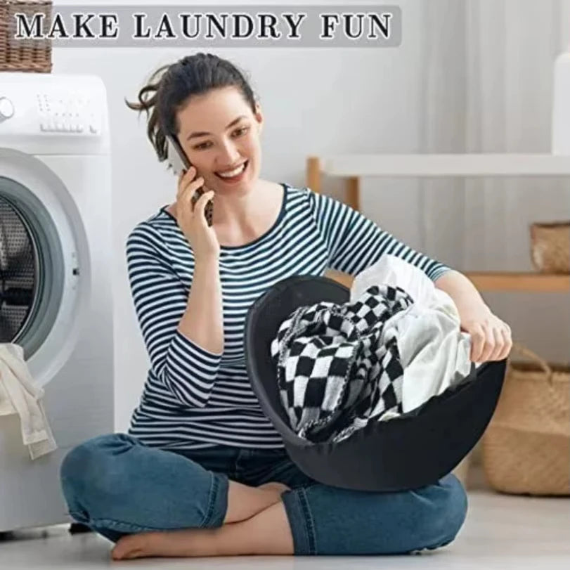Foldable Pop-Up Laundry Basket – 26-Inch Polyester Hamper Foldable Laundry Hamper Babs