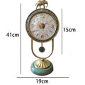 Vintage Silent Table Clock – Nordic Luxury Metal Desk Clock Decorative Desk Clock Babs Shell With Pendulum