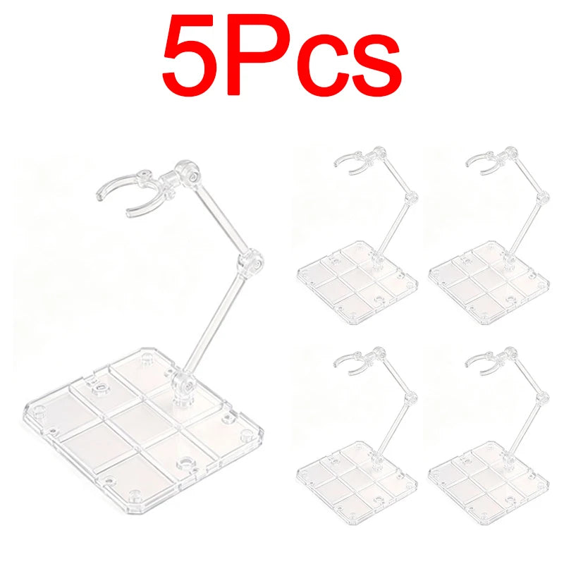 10PCS Gundam Figure Display Stand HG RG SD SHF 1/144 Model Figure Display Stand Babs 5Pcs Clear