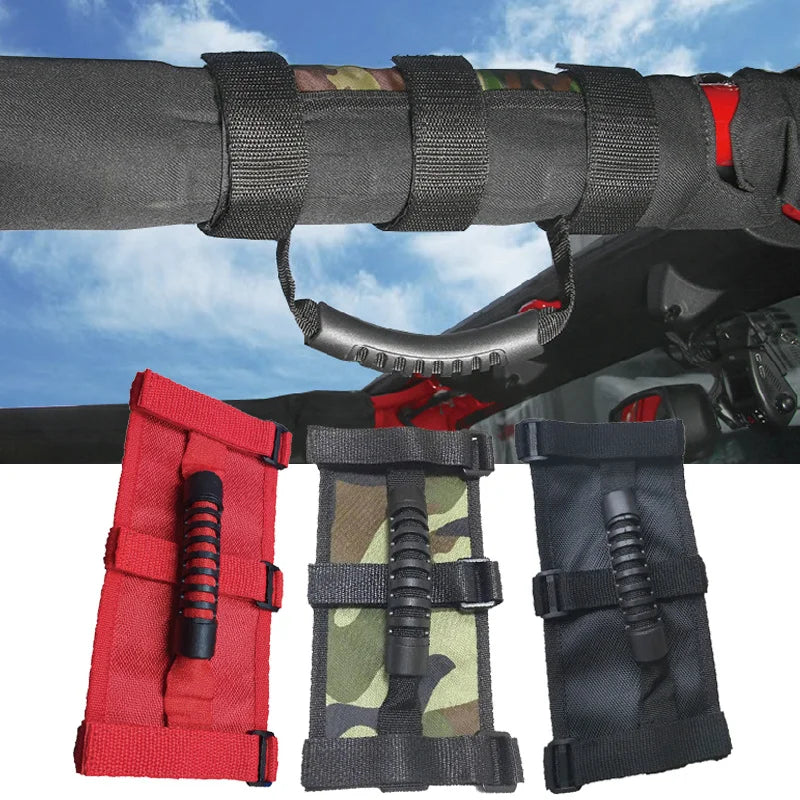 4-Pack Roll Bar Grab Handles for Jeep Wrangler CJ TJ JK JL Roll Bar Grab Handle Babs