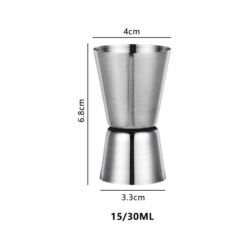 Stainless Steel Dual Shot Cocktail Jigger – Bar Measure Cup Cocktail Jigger Babs 15-30ML