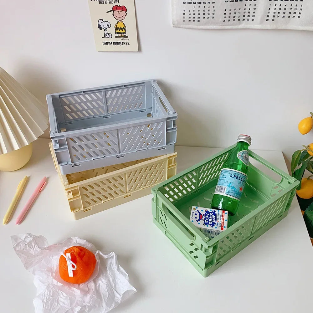 Foldable Storage Basket – Multi-Use Collapsible PP Plastic Crate Foldable Storage Basket Babs