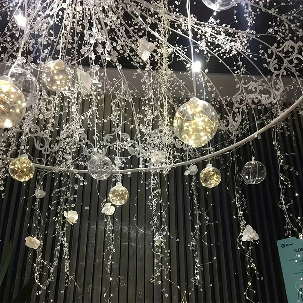 1.2M Acrylic Crystal Garland – Pearl & Diamond Party Decor Crystal Garland Strand Babs