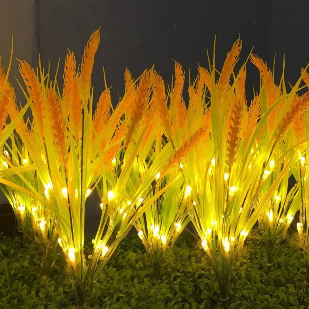 7-Head Solar Wheat Ear Ground Light | Garden Lawn Decor Solar Garden Light Babs Warm White 1PC 7Head