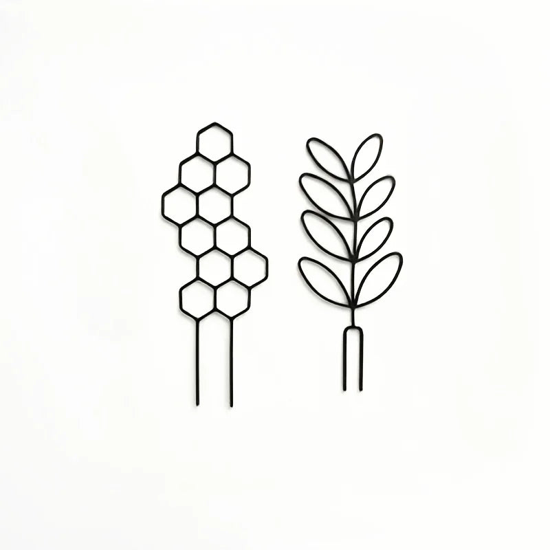 Indoor Plant Trellis Leaf Shape Climbing Support 1/2 Pack Plant Trellis Babs