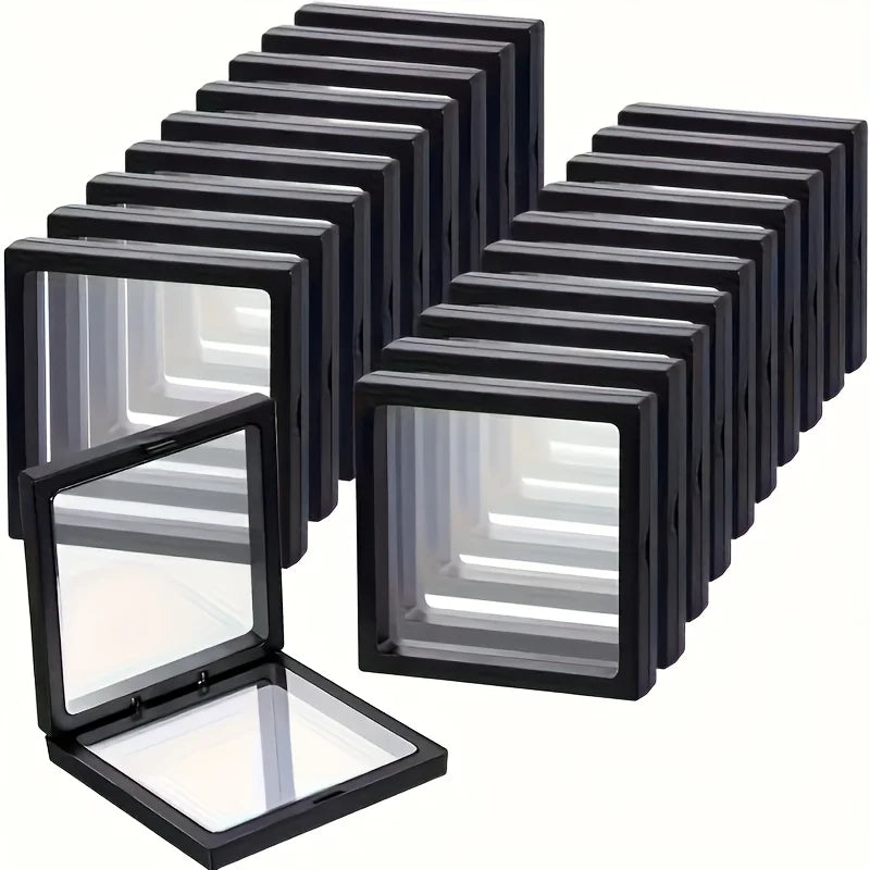 10Pcs Floating Display Cases – Stackable Jewelry & Coin Storage Floating Display Case Babs