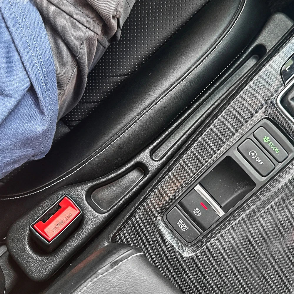 2Pcs PU Leather Car Seat Gap Filler & Crevice Blocker Set Car Seat Gap Filler Babs
