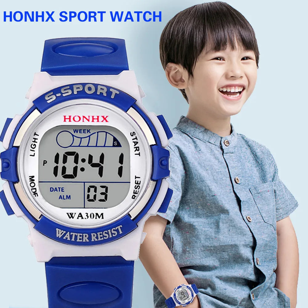 Kids Digital LED Sport Watch – Alarm, Date & Stopwatch Kids Digital Watch Babs