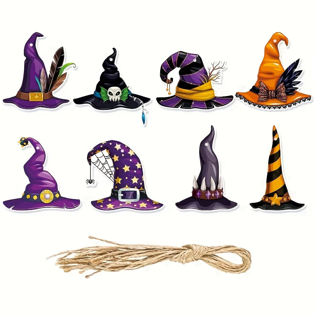 32 Halloween Witch Hat Paper Decorations for Classroom & Party Halloween Paper Decorations Babs