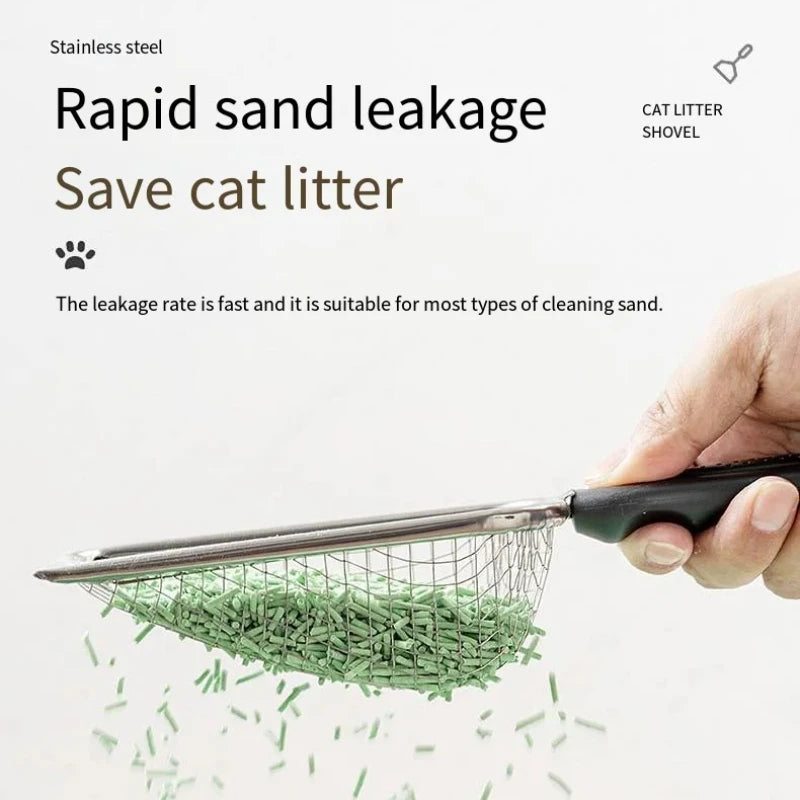 Stainless Steel Cat Litter Scoop – Rust-Proof Pet Sifter Shovel Cat Litter Scoop Babs