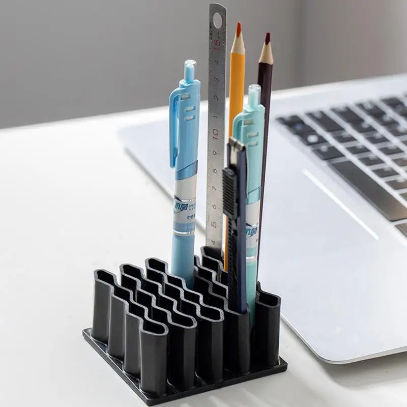 Silicone Wave Pen Holder | Desktop Brush & Pencil Organizer Desktop Pen Organizer Babs