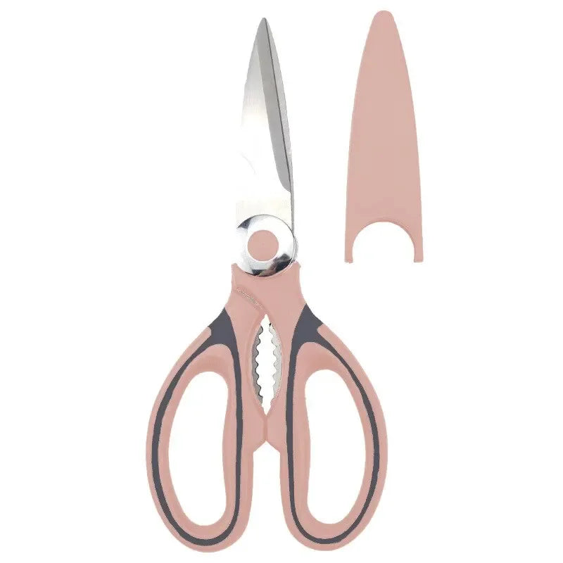 Multifunctional Stainless Steel Kitchen Shears with Case Kitchen Shears Babs Pink 20.8x9.3cm