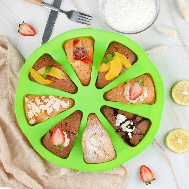 8-Hole Orange Shaped Silicone Cake & Pizza Baking Mold Silicone Baking Mold Babs