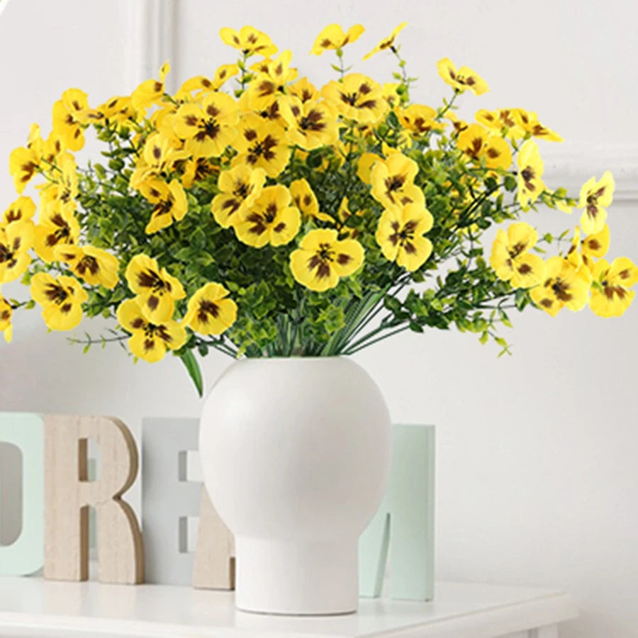 Silk Pansy Artificial Flowers – Wedding & Home Bouquet Decor Artificial Flower Bouquet Babs
