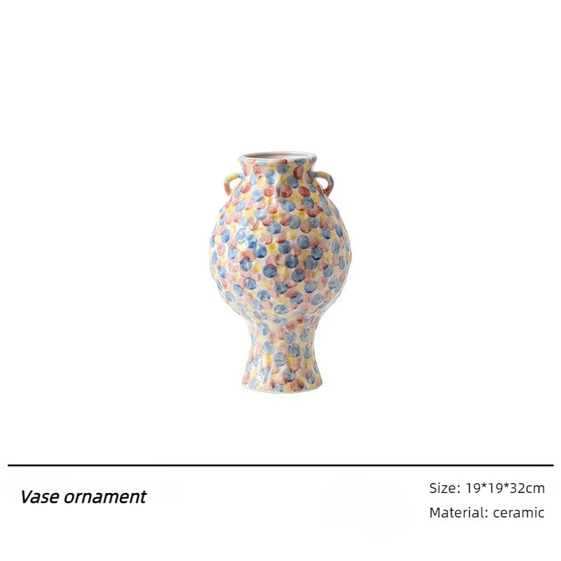 Modern Ceramic Vase – Colorful Decorative Tabletop Flower Bottle Decorative Ceramic Vase Babs Short