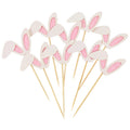 12pcs Easter Bunny Ears Cupcake Toppers & Cake Food Picks Cupcake Toppers Babs 12Pcs