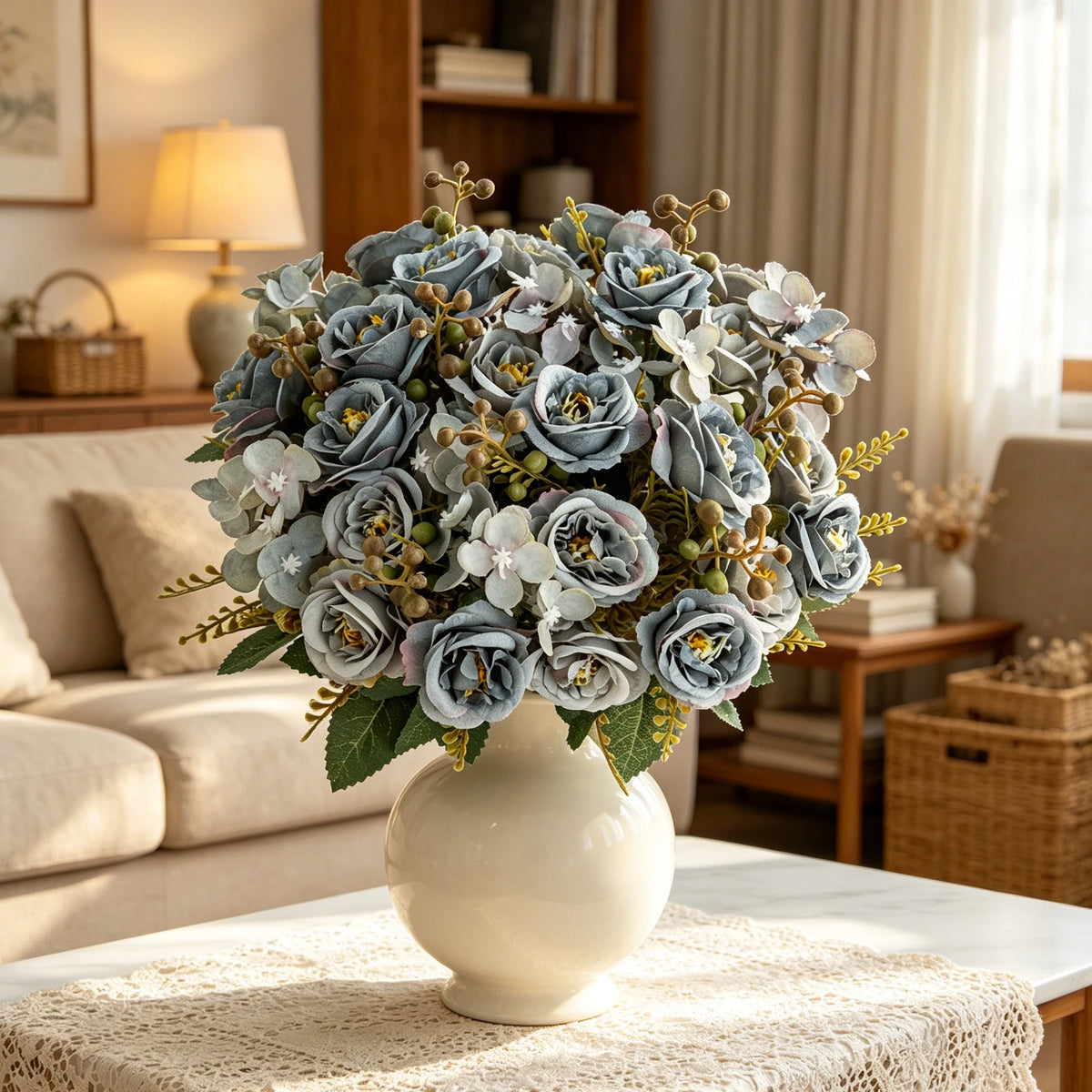 Silk French Rose Artificial Flowers – Wedding & Home Décor Artificial Silk Flowers Babs