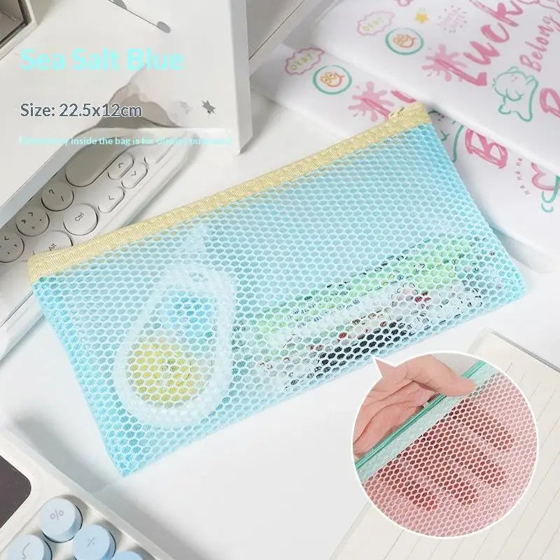 Mesh Zipper Pouch – Pencil Case & Travel Organizer Bag Mesh Organizer Pouch Babs B