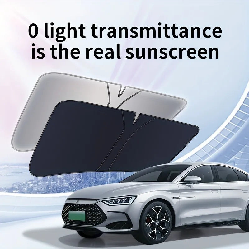 Car Windshield Sunshade – Heat-Insulating UV Block, 100% Polyester Car Window Sunshade Babs