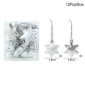 12Pcs Gold Star Christmas Ball Ornaments – Xmas Tree Décor Christmas Tree Ornaments Babs Silver