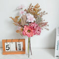 Artificial Silk Flower Bouquet – Hydrangea, Peony & Dahlia Artificial Flower Bouquet Babs Cameo Brown