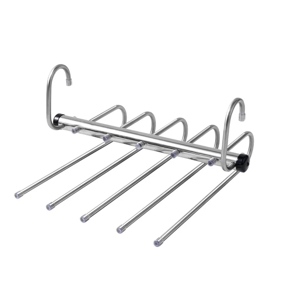 Stainless Steel Pants Hanger 5/9 Tier – Space-Saving Closet Organizer Pants Hanger Organizer Babs 5 Layer Stainless Steel