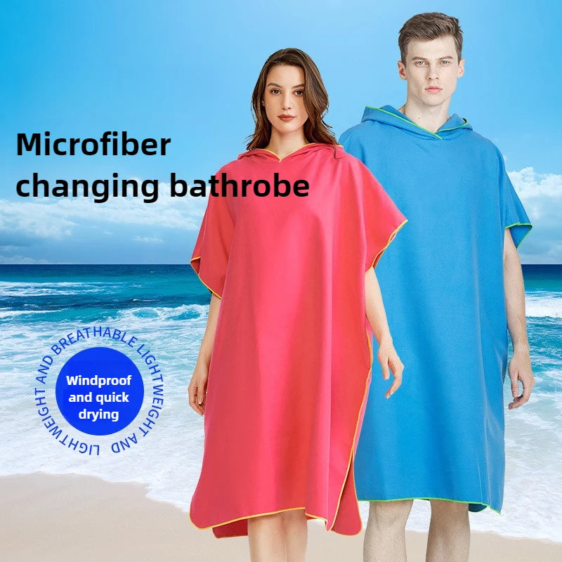 Surf Poncho Hooded Changing Robe | Quick-Dry Microfiber Towel Surf Changing Robe Babs