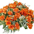 Silk Gardenia Hydrangea Artificial Flower Bouquet | Home & Wedding Artificial Flower Bouquet Babs Orange 3 pcs