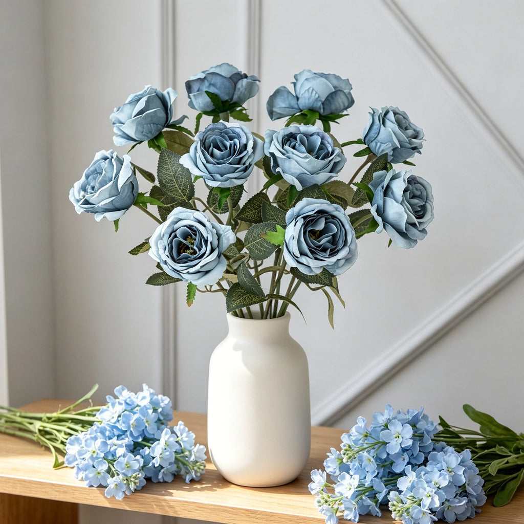 Artificial Silk Rose Bouquet – Wedding & Home Decor (2/4 pcs) Artificial Flower Bouquet Babs