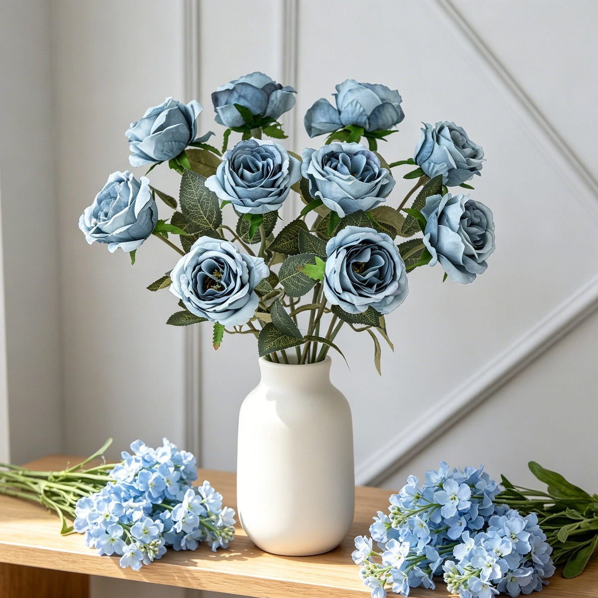 Artificial Silk Rose Bouquet – Wedding & Home Decor (2/4 pcs) Artificial Flower Bouquet Babs