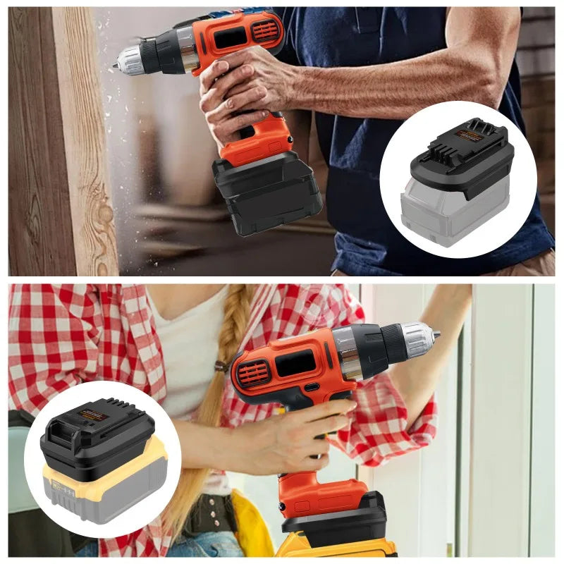 DM20BD Battery Adapter – DeWalt & Milwaukee to Black+Decker 20V Battery Adapter Babs