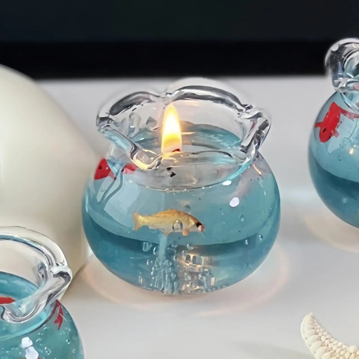 Mini Bubble Fish Tank Scented Candle – Gel Wax Home Décor Scented Decorative Candle Babs