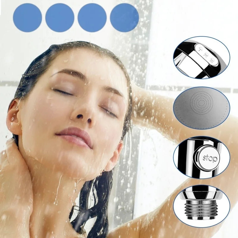 3-Mode High Pressure Handheld Showerhead – Water Saving Filter Handheld Showerhead Babs