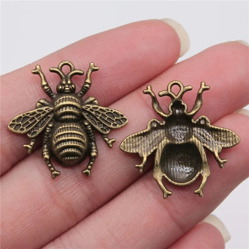 20 Pcs Antique Bronze Bee Charms for Jewelry Making – Zinc Alloy Jewelry Making Charms Babs
