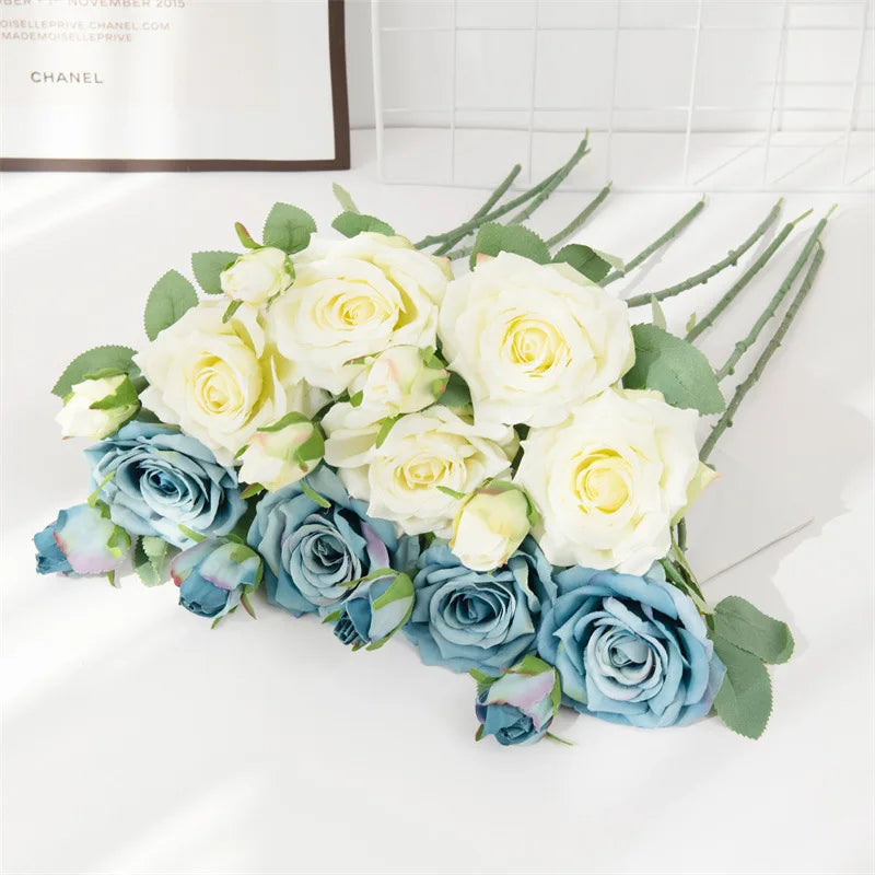 Artificial Silk Rose Bouquet – Wedding, Home & Table Décor Artificial Silk Flowers Babs