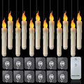 Floating Flameless LED Taper Candles with Magic Wand Remote LED Flameless Candles Babs Remote Control 1Box