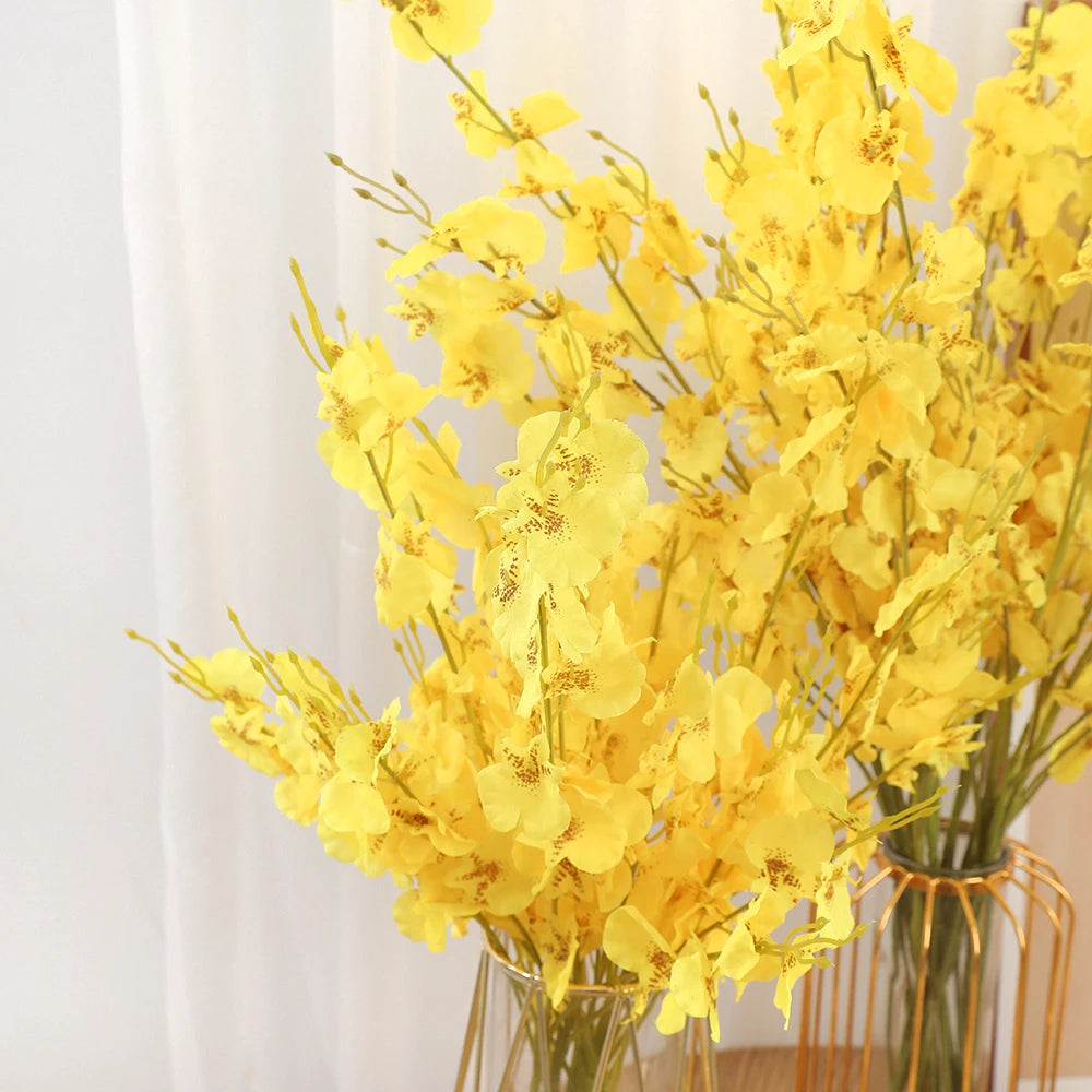 Yellow Artificial Cherry Blossom Bouquet – Wedding & Home Decor Artificial Flower Bouquet Babs