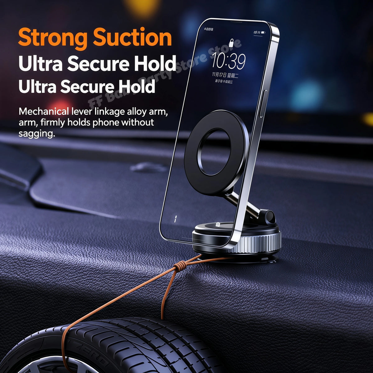 360° Rotating Magnetic Car Phone Holder – Dashboard Mount Car Phone Mount Babs