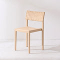Modern Nordic Rattan-Style Dining Chairs, Set of 2 – Minimalist Dining Chair Set Babs Off-white 2 Pieces