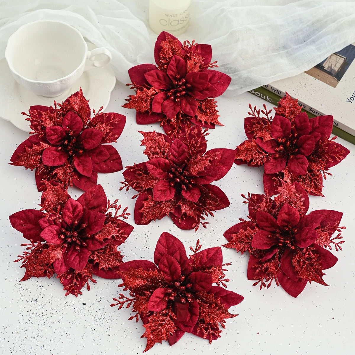 10/20 PCS Silk Artificial Rose Flower Heads | Wedding & Home Decor Artificial Flowers Babs
