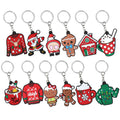 12Pcs Christmas Keychain Ornaments – Festive Xmas Pendants Christmas Keychain Set Babs 12pcs