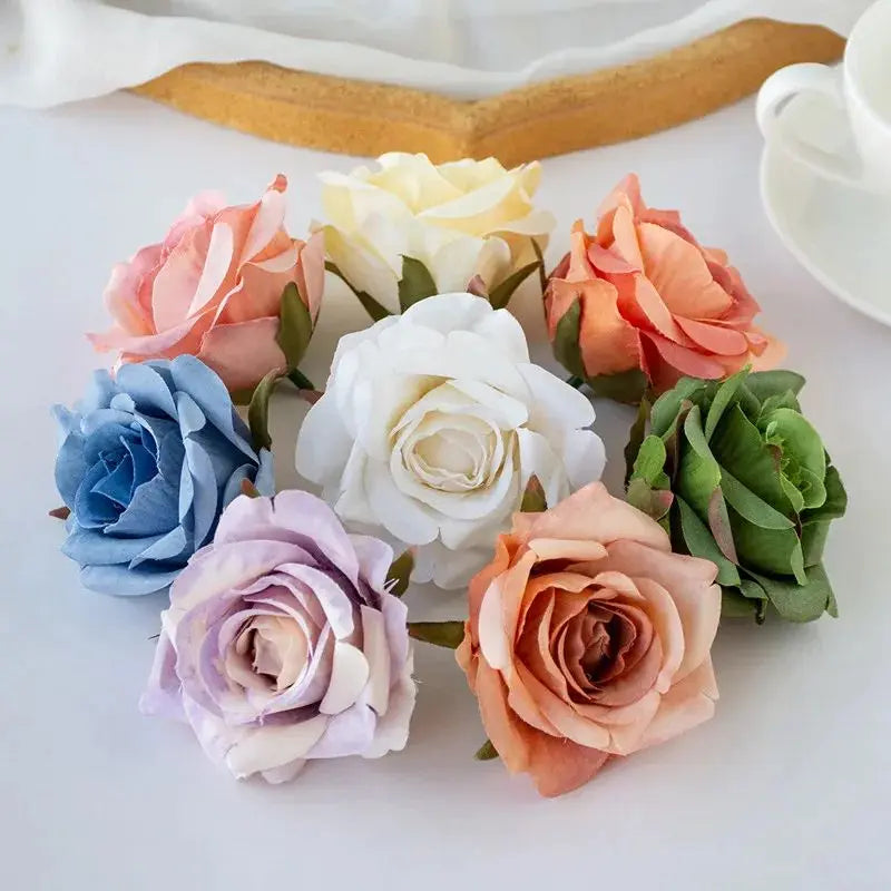 Silk Rose Artificial Flowers 5/10pc – Wedding & Home Decor Artificial Silk Flowers Babs color 10 5 pcs