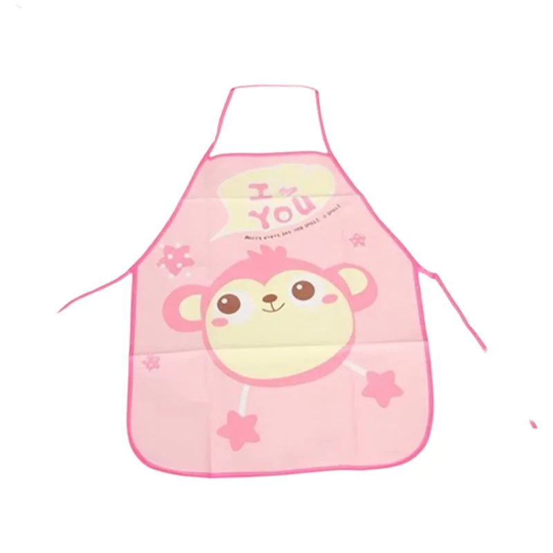 Kids Waterproof EVA Cartoon Smock Apron – Eating & Art Bib Kids Craft Apron Babs Pink